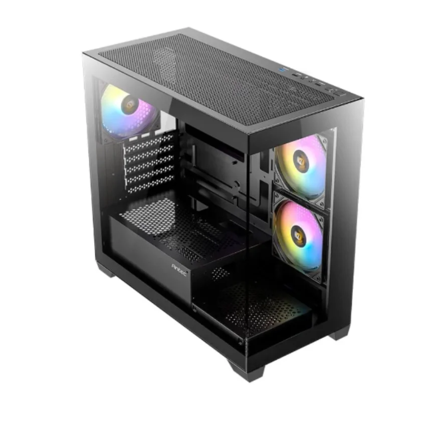 Gabinete Gamer Antec Cx300m RGB Basic Lateral De Vidro Temperado 4mm Micro-atx/itx Com 3 Fans RGB 12.