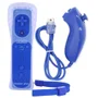 Controle Wii Remote Plus + Nunchuck Para Nintendo Wii E Nintendo Wii U Azul Escuro