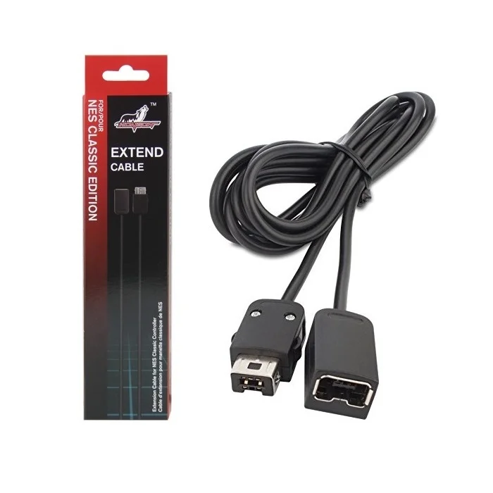 Cabo Extensor Controle Nintendo Nintendinho Nes Classic 1,8m Cabo Extensor Controle Nintendo Nintendinho Nes Classic 1,8m