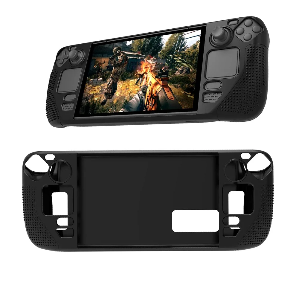Capa Protetora Silicone Para Steam Deck Preta
