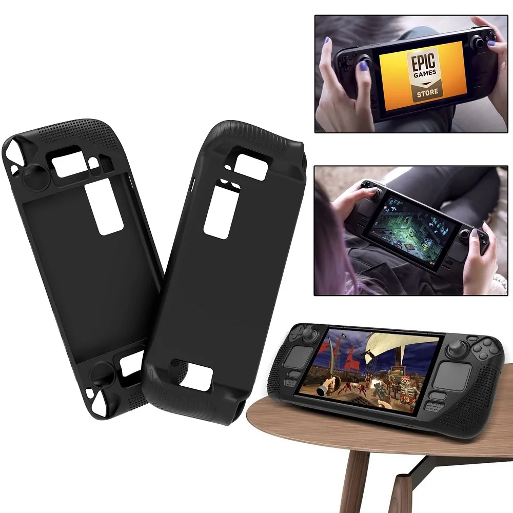 Capa Protetora Silicone Para Steam Deck Preta