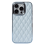 Capa De Couro Com Moldura De Metal Compatível Com Iphone Cor:azul Claro;modelo:13 Pro