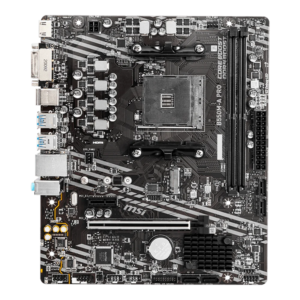 Placa Mae Gamer Msi B550m-a Pro Amd Ryzen Am4 Ddr4 Matx M.2 HDMI/dvi