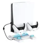 Carregador Base Cooler Controle Video Game Ps5 Cor Branco