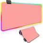 Mousepad Gamer Rosa LED RGB 7 Cores Grande 80x30cm Antiderrapante Usb