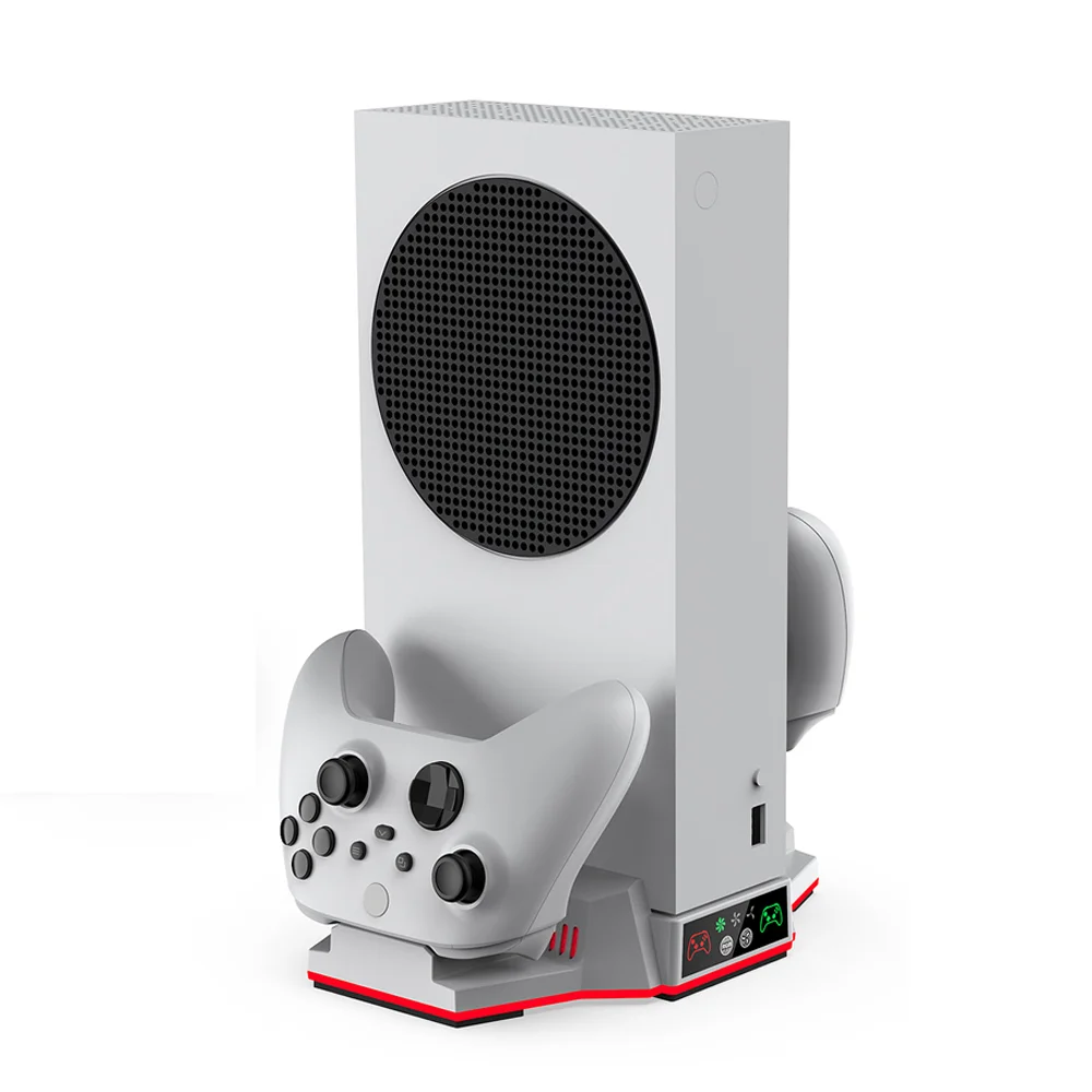 Multifuncional Luz LED Cooler Carregador Para XBOX Series S Cor:branco Multifuncional Luz LED Cooler Carregador Para XBOX Series S Cor:branco