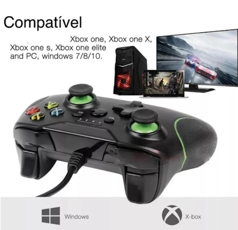 Controle Com Fio Compativel Com Video Game XBOX One Controle Com Fio Compativel Com Video Game XBOX One