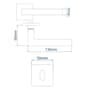 Fechadura Externa Aço Inox Mi610 St2 R242 55mm Roseta Cromada Linea Inoxvita Papaiz