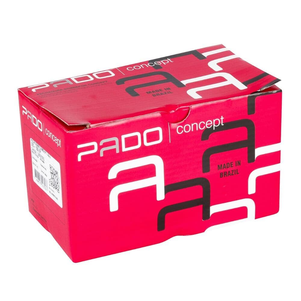 Fechadura De Sobrepor Concept Aço 525-100 Preta 100mm Pado