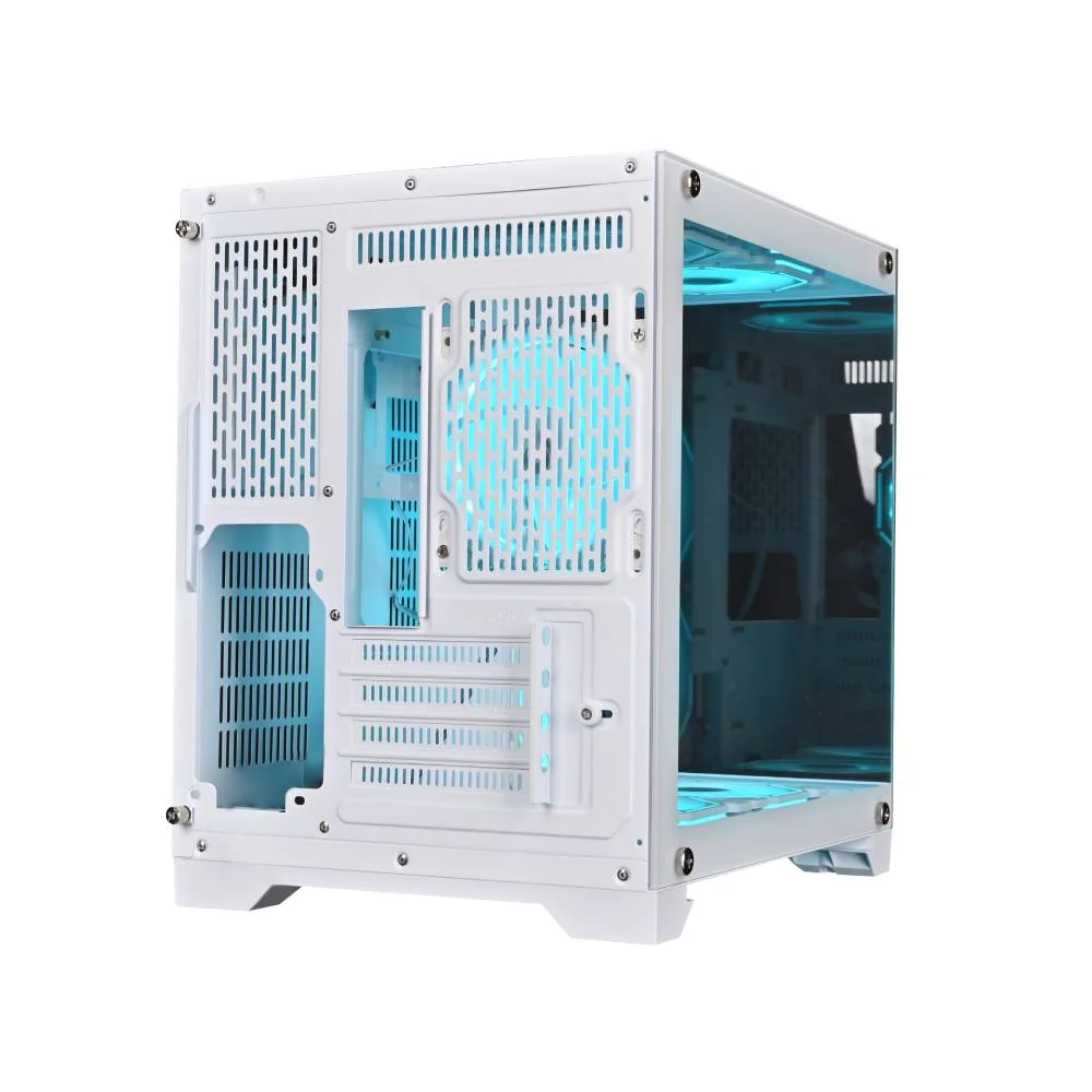 Gabinete Gamer Rise Mode Galaxy Glass M Mini Vidro Temperado USB 3.0 S/ Fans - Branco RM-GA-GGMN-FW Gabinete Gamer Rise Mode Galaxy Glass M Mini Vidro Temperado USB 3.0 S/ Fans - Branco RM-GA-GGMN-FW