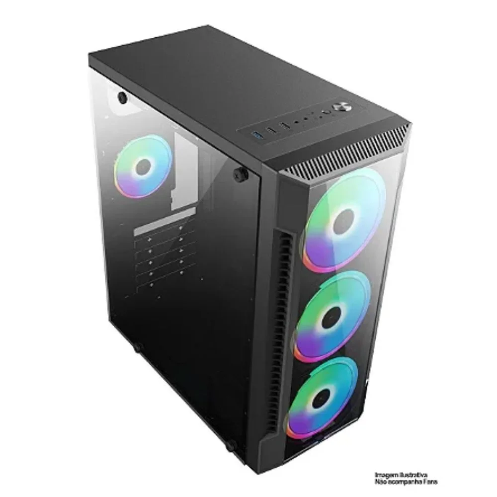 Gabinete Gamer Brasil PC Bpc-c3147 Sem Fonte 3 Fans Gabinete Gamer Brasil PC Bpc-c3147 Sem Fonte 3 Fans