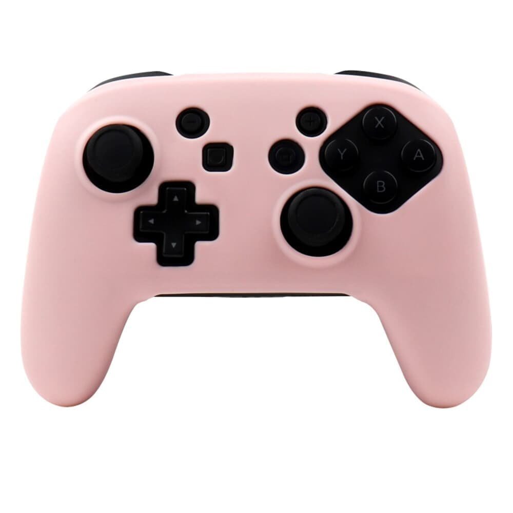 Capa Controle Nintendo Pro Controle Rosa Pastel Silicone Proteção