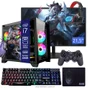Computador PC Gamer Completo Tob Intel Core I7 16gb De Memória SSD 480GB Teclado + Mouse + Headset Gamer + Gabinete Gamer RGB + Joystick E WINDOWS 10 Pro Trial