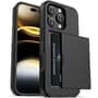 Capa Protetora com Compartimento Espaço para Guardar e Cartão de Crédito para o iPhone 16 Pro Max - Tela 6.9 Cor: Preto