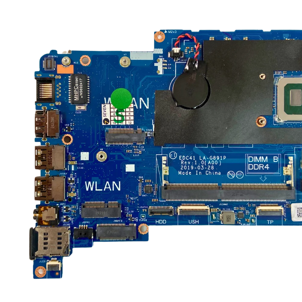 Placa Mãe Notebook Dell Edc41 La-892p Core™ i5-8365u 2 Ddr4 Placa Mãe Notebook Dell Edc41 La-892p Core™ i5-8365u 2 Ddr4