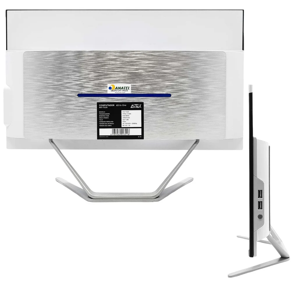 "PC All In One Touchscreen I5 256GB 8GB RAM Tela 23,8"" LED Full HD IPS, 60HZ 5ms, HDMI VESA, Conexão Wireless Aitek - AIO-T5224" - view 2