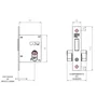 Fechadura Trava Auxiliar 4140 Tetra Chave Roseta Redonda Cromada 40mm 3f