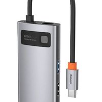 Hub Usb-c Baseus 4 Em 1 Dockstation HDMI 4k Thunderbolt