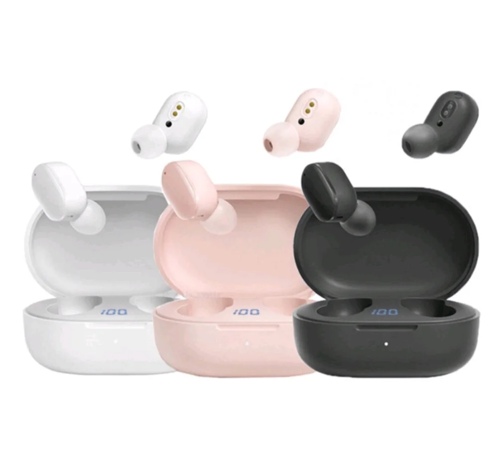 Fone De Ouvido Bluetooth 5.1 Rosa Par Sem Fio Duplo Display Visor