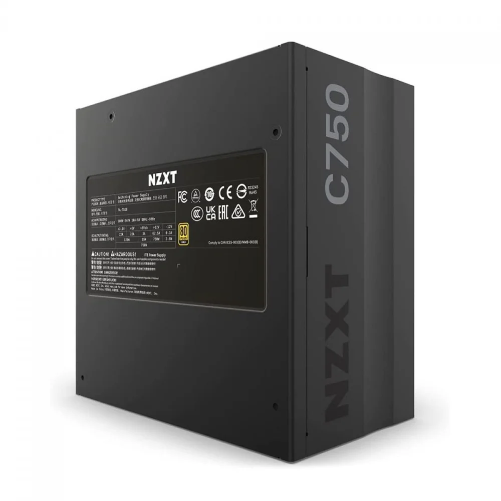 Fonte Nzxt C750 750w 80 Plus Gold Full Modular - Pa-7g1bb-us Fonte Nzxt C750 750w 80 Plus Gold Full Modular - Pa-7g1bb-us