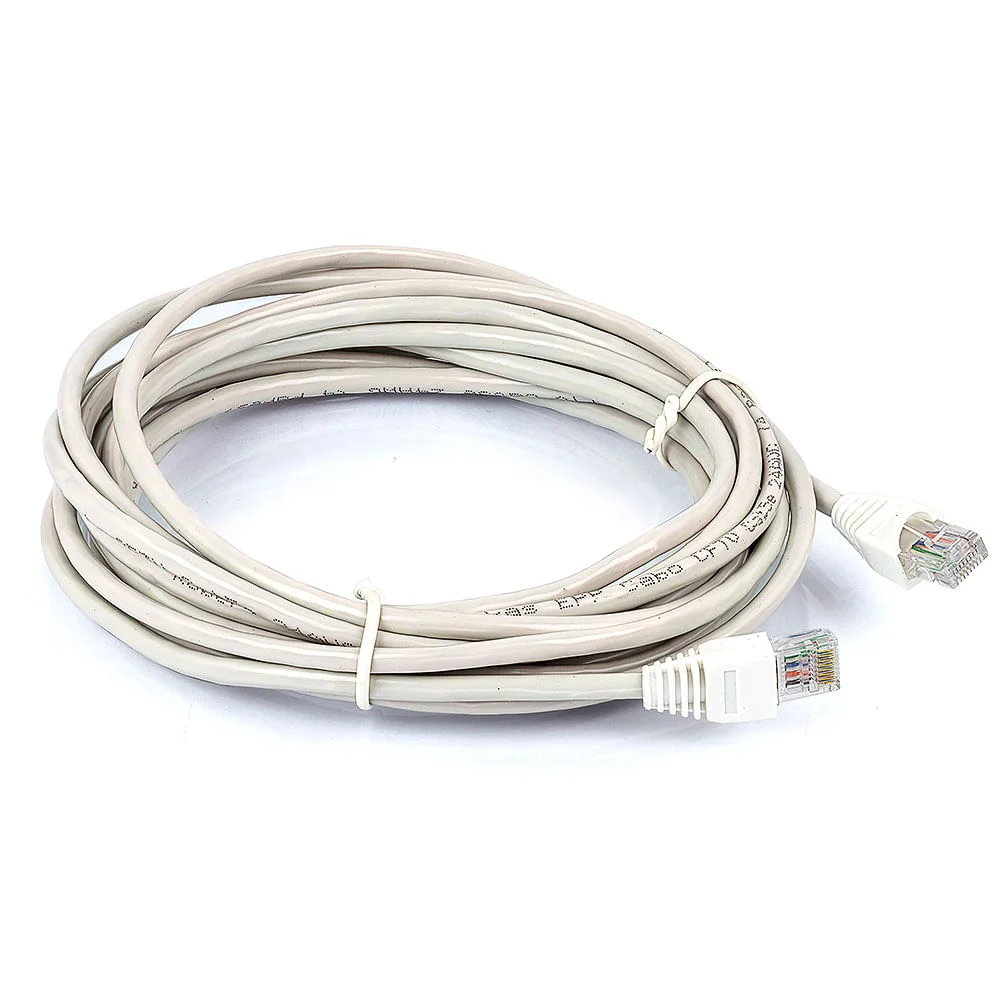Cabo De Rede Patch Cord Cat5e Montado Branco - 1 Metro