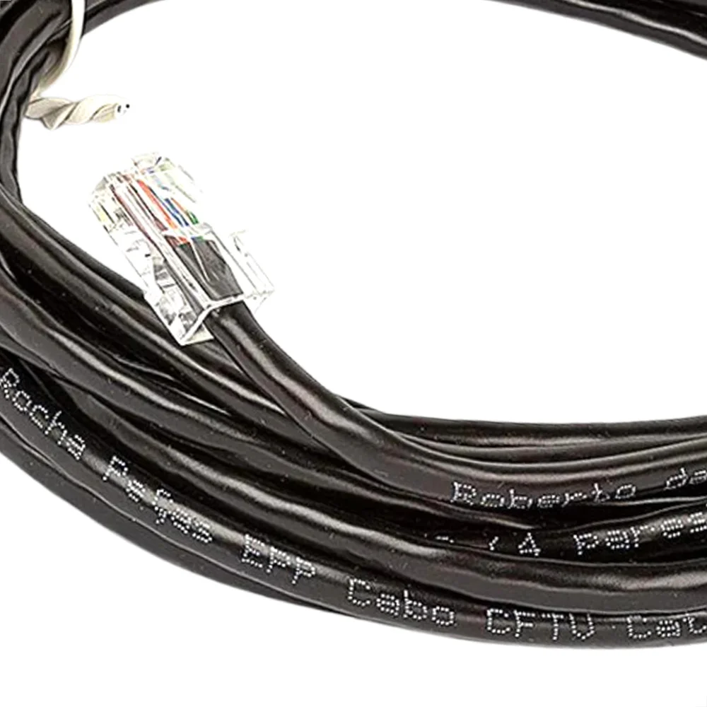 Cabo De Rede Cat5e Montado Preto - 50 Metros