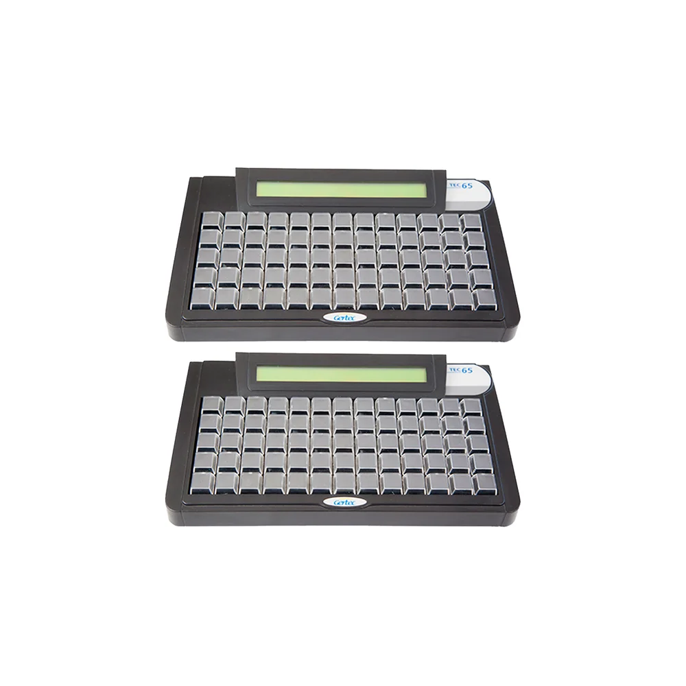 Kit Gertec 02 Teclados Programáveis Tec-e 65 Teclas Display