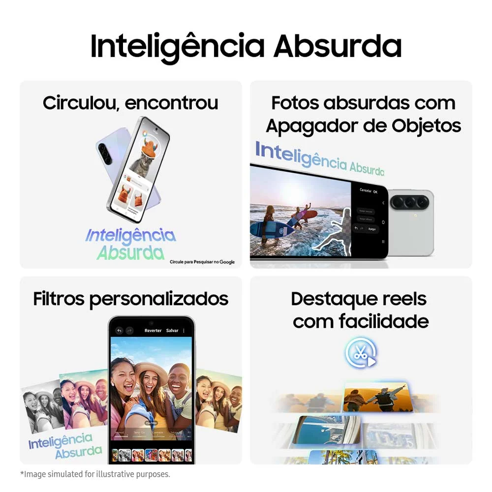 Celular Samsung Galaxy A56 5g 256gb, 8GB Ram, Câmera 50mp, Ip67, Super AmoLED 6.7”, Recursos Ai - Verde