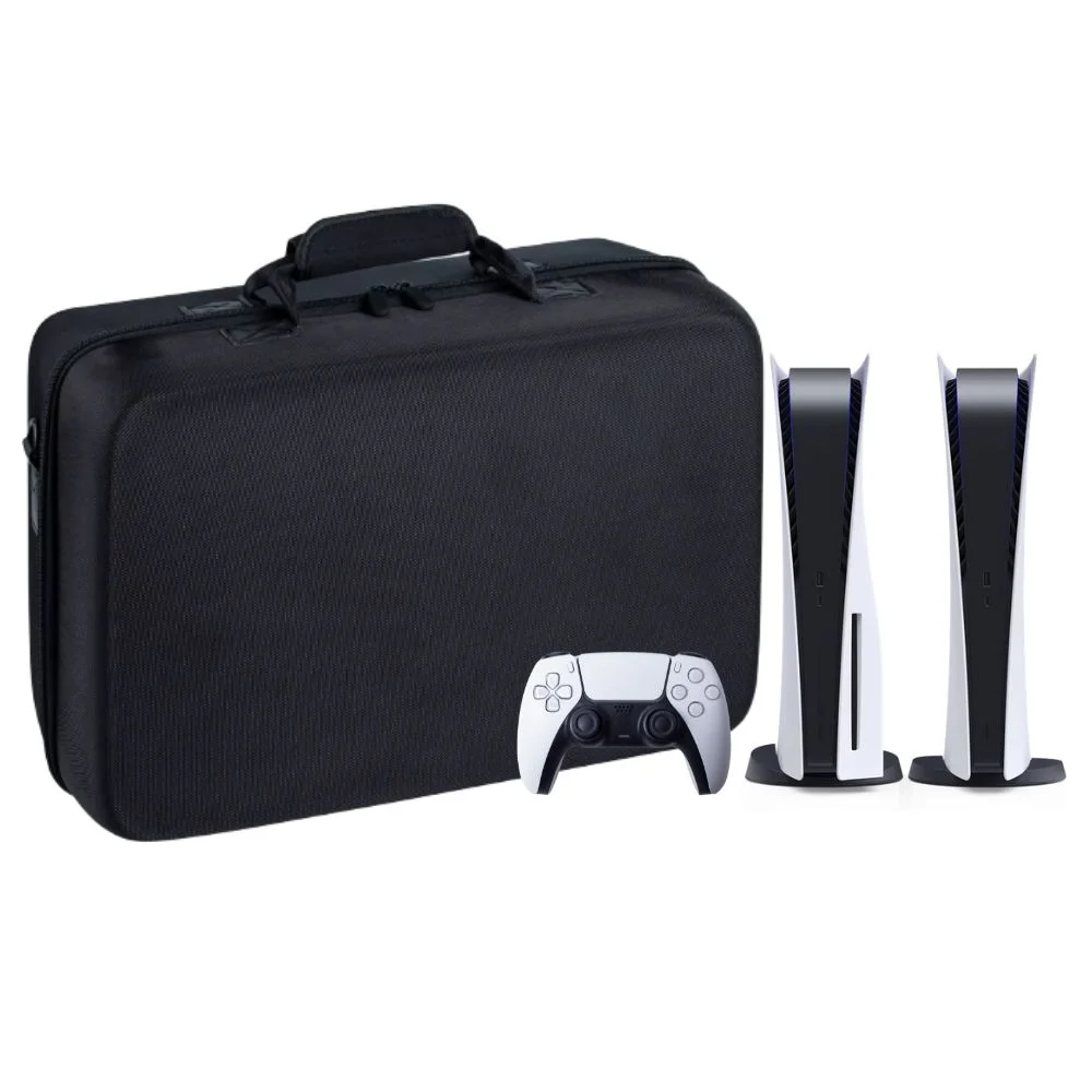 Bolsa Premium Mochila Transporte Para Playstation 5 Fat Digital Ultra E Acessórios Preta Bolsa Premium Mochila Transporte Para Playstation 5 Fat Digital Ultra E Acessórios Preta