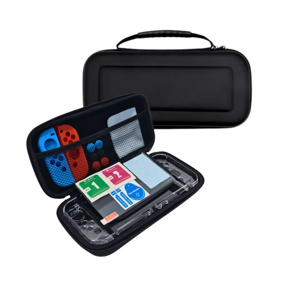 Kit Proteção Para Nintendo Switch 10 Em 1 - Case Capa Película Grips Caps Kit Proteção Para Nintendo Switch 10 Em 1 - Case Capa Película Grips Caps