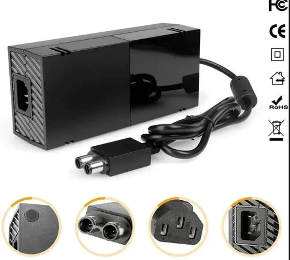 Fonte Carregador 2 Pinos Compatível Console XBOX One Fonte Carregador 2 Pinos Compatível Console XBOX One