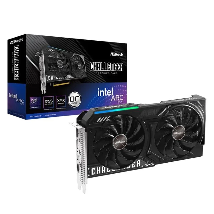 Placa De Vídeo Asrock Intel Arc B570 Challenger Oc 10gb Gddr6 160 Bits - 90-ga5kzz-00uanf Placa De Vídeo Asrock Intel Arc B570 Challenger Oc 10gb Gddr6 160 Bits - 90-ga5kzz-00uanf