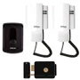 Kit Porteiro Ipr 8010 Intelbras + 1 Monofone Ipr 8000 In + 1 Fechadura Fx 500 Intelbras Preta
