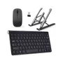 Teclado Mou Slim E Suporte Preto P/notebook
