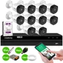 Kit 10 Câmeras Intelbras Vhd 3130 B G6 Hd 720p Visão Noturna 30m + Dvr Mhdx 1316 16 Canais + Hd 1TB