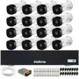 Kit 16 Câmeras Intelbras Vhl 1120 B Hd 720p Visão Noturna 20m + Dvr Intelbras Mhdx 1016-c 16 Canais