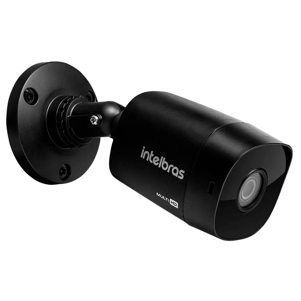 Kit 3 Câmeras Intelbras Vhd 1230 B Full Hd 1080p Black Visão Noturna 30m + Dvr Mhdx 1104-c 4 Canais