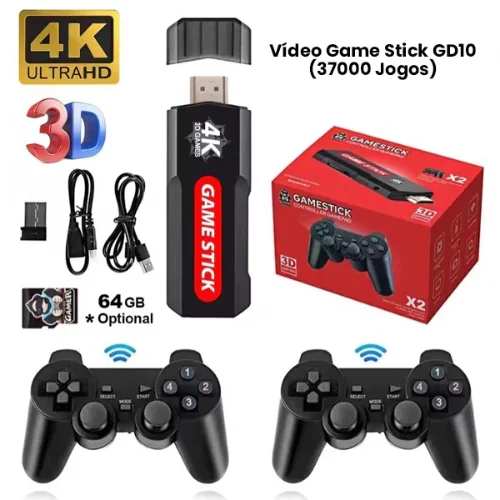 Game Retro 37000 Jogos 4k Com 2 Controles Sem Fio Game Retro 37000 Jogos 4k Com 2 Controles Sem Fio