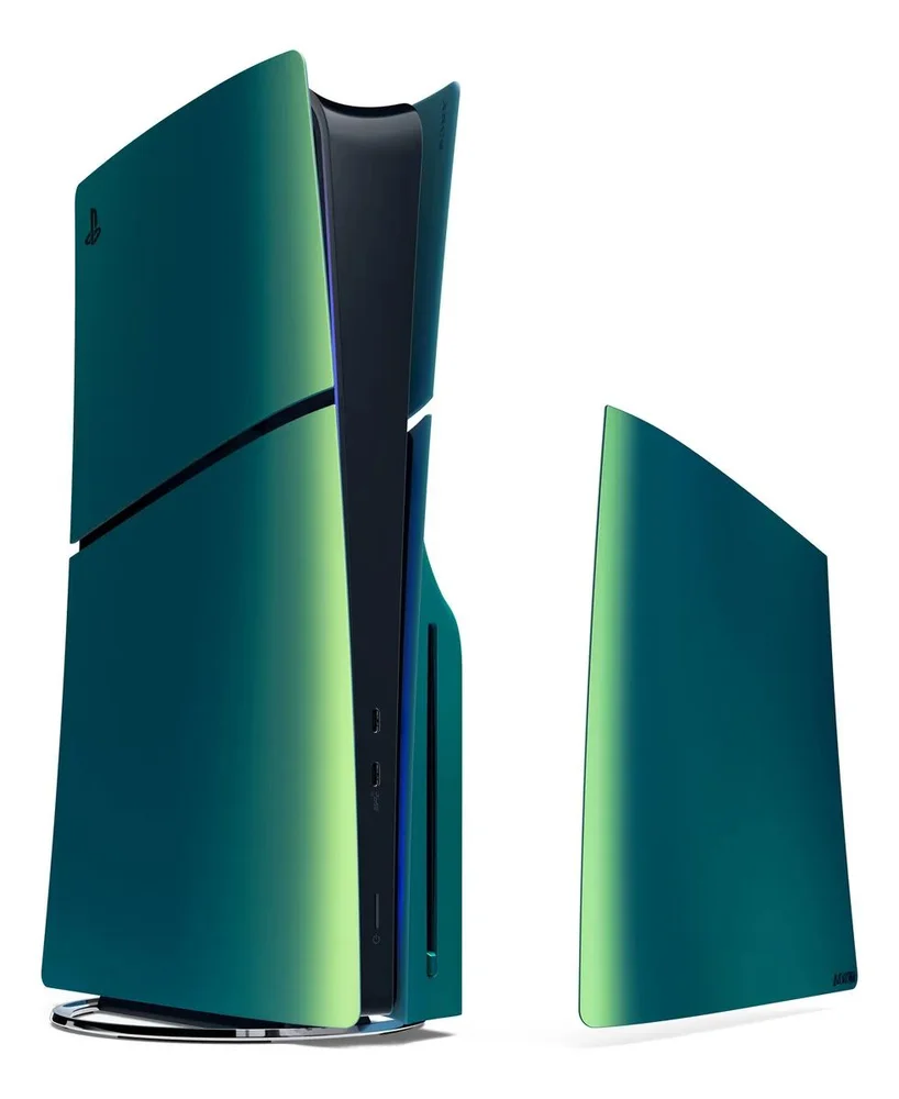Tampas Capas Ps5 Slim Chroma Teal Verde Playstation 5 Sony Tampas Capas Ps5 Slim Chroma Teal Verde Playstation 5 Sony