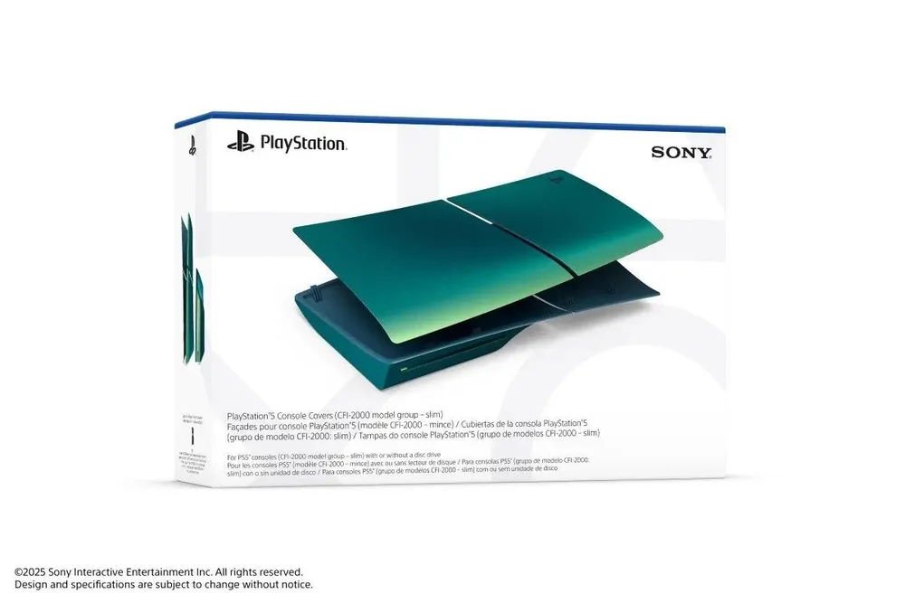 Tampas Capas Ps5 Slim Chroma Teal Verde Playstation 5 Sony Tampas Capas Ps5 Slim Chroma Teal Verde Playstation 5 Sony