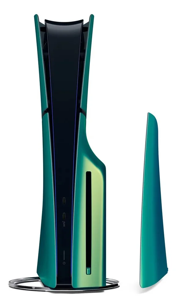 Tampas Capas Ps5 Slim Chroma Teal Verde Playstation 5 Sony Tampas Capas Ps5 Slim Chroma Teal Verde Playstation 5 Sony