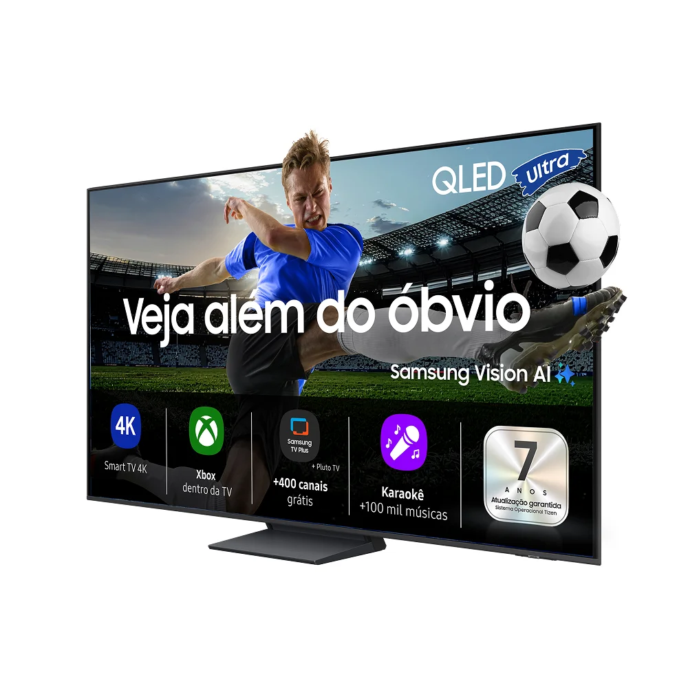 Samsung Vision AI TV 55" QLED Ultra 4K Q8F 2025, Pontos Quânticos, Processador com AI, Xbox Cloud Gaming