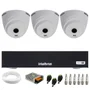 Kit 3 Câmeras Intelbras Vhl 1120 D Hd 720p Visão Noturna 20m + Dvr Intelbras Mhdx 1104-c 4 Canais