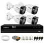 Kit 4 Câmeras Intelbras Vhd 1130 B Hd 720p Visão Noturna 30m Ip67 + Dvr Intelbras Mhdx 1204 4 Canais