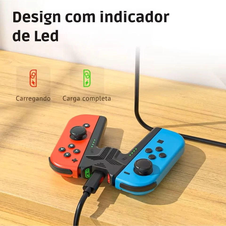 Grip De Carregamento Compatível Com Joy-con Nintendo Switch