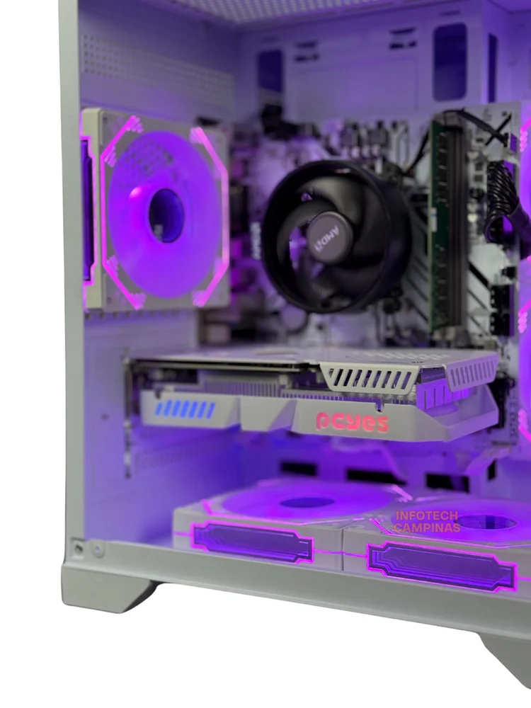 PC Gamer Aquario Branco | Ryzen 5 5500 | RTX 3050 6GB Branca | 16GB RAM | SSD NVMe 512GB | Pronto para uso | Windows 11 Pro - view 2