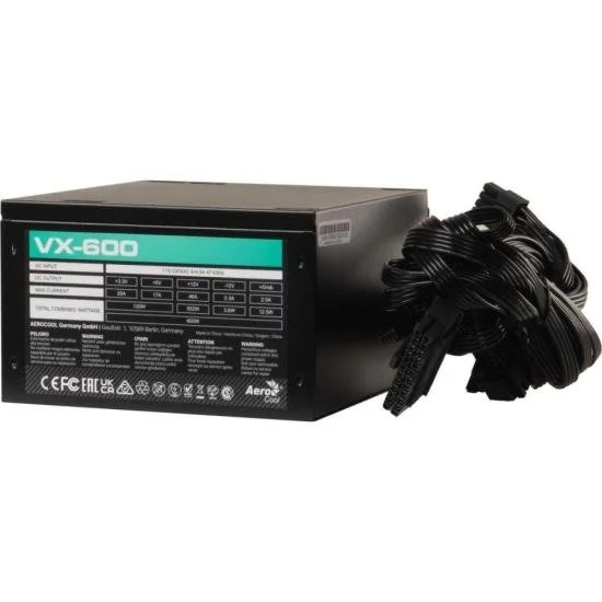 Fonte Gamer Atx Aerocool Stealth Vx-600 600w Bivolt [f002]