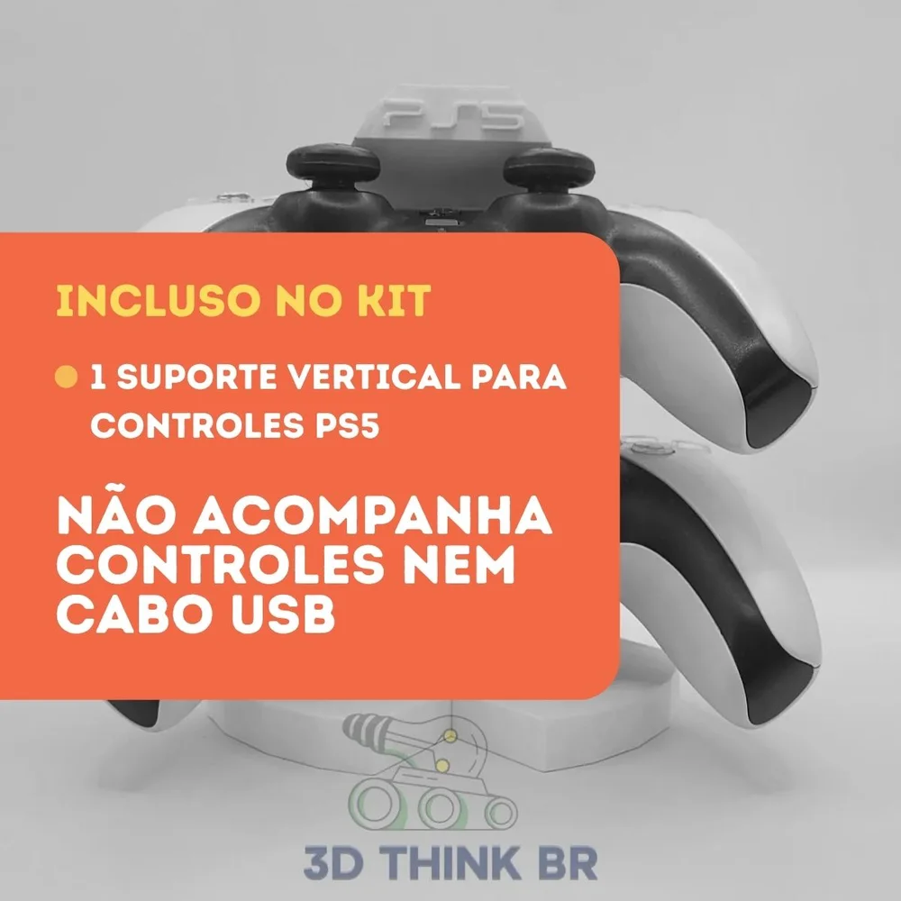 Suporte De Controle Ps5 Vertical - Laranja