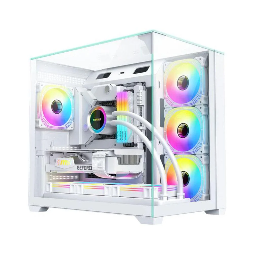 Gabinete Gamer K-mex Aquario Cg-w1fd Mega Shark Branco Atx Sem Fan Gabinete Gamer K-mex Aquario Cg-w1fd Mega Shark Branco Atx Sem Fan