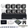 Kit 8 Câmeras Intelbras Vhd 3220 B Full Color Com Áudio  Dvr Mhdx 1108-c Com SSD 512gb.
